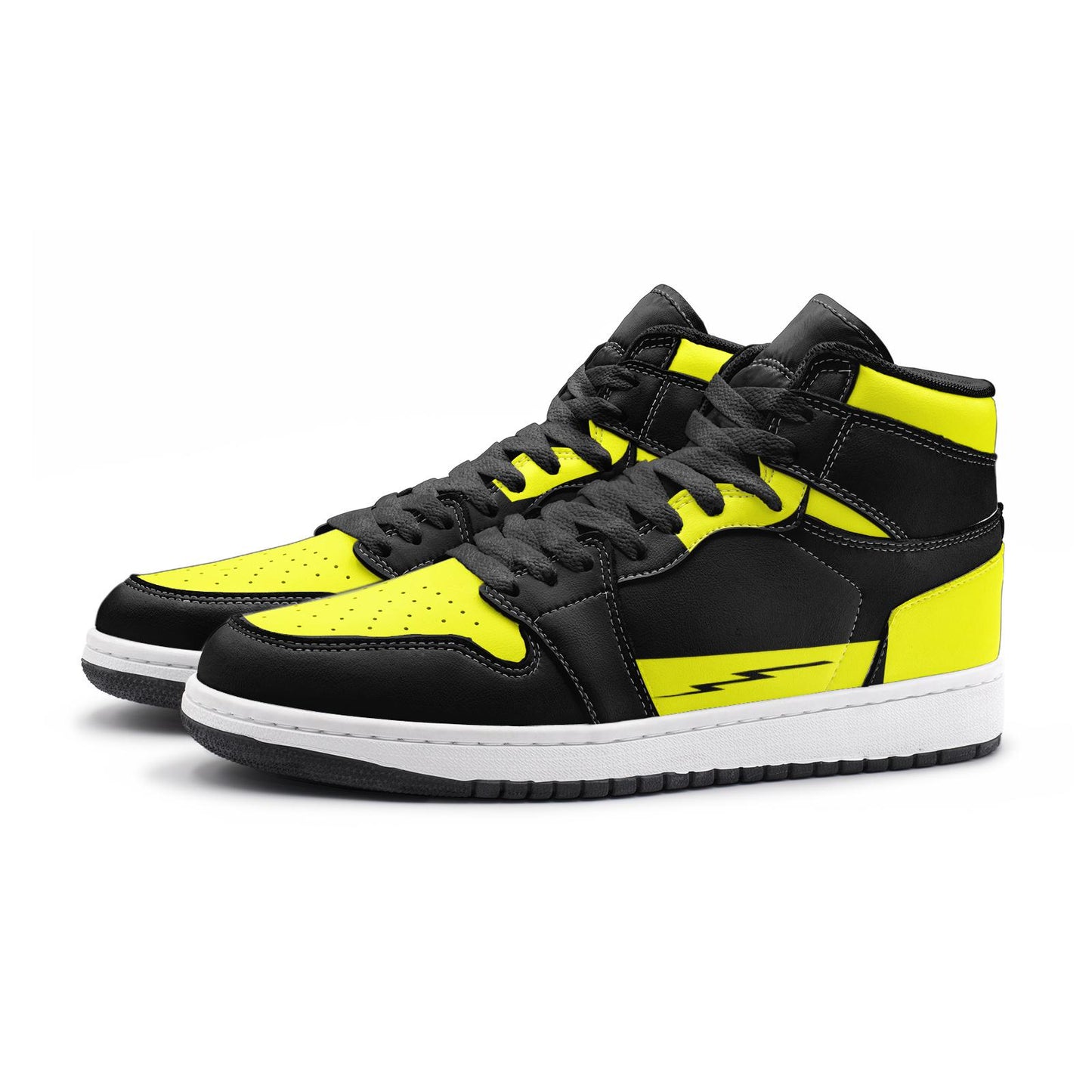 Black and Yellow High Top Sneakers Unisex Sizes