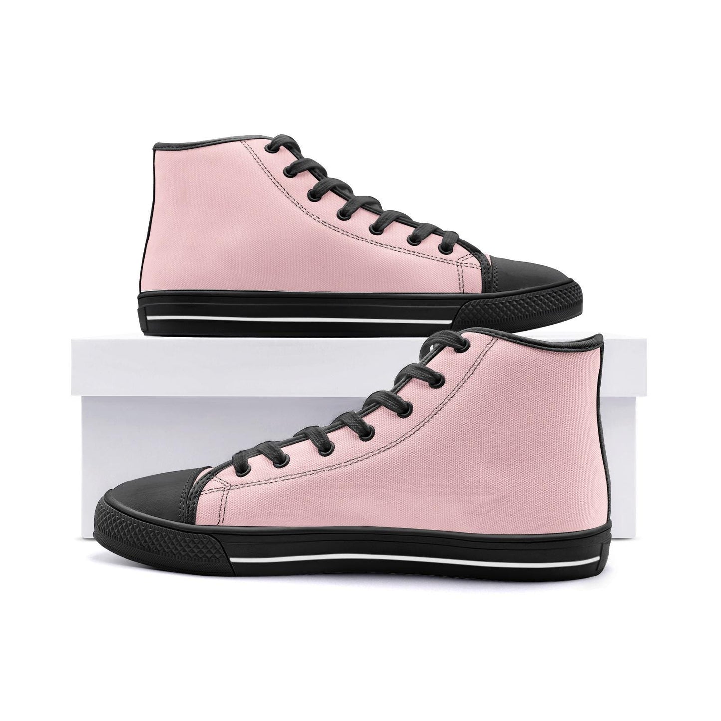 Peach Unisex High Top Canvas Shoes