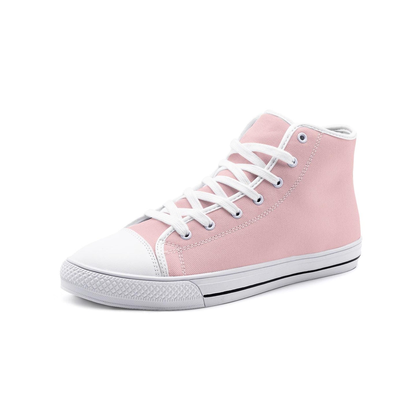 Peach Unisex High Top Canvas Shoes