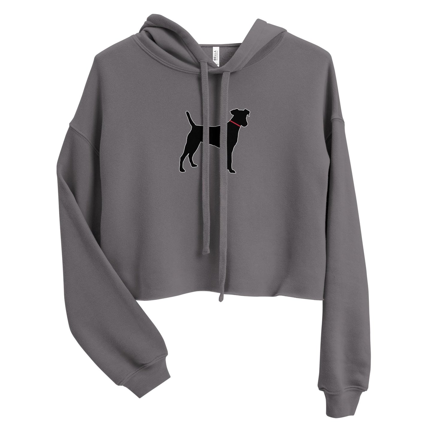 Black Labrador Crop Hoodie