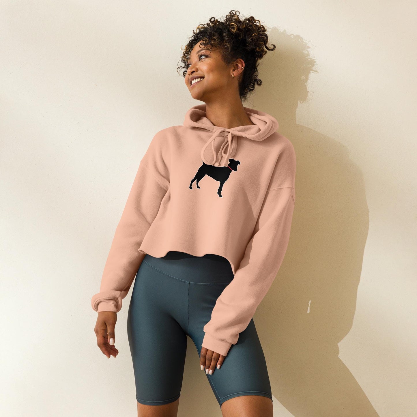 Black Labrador Crop Hoodie