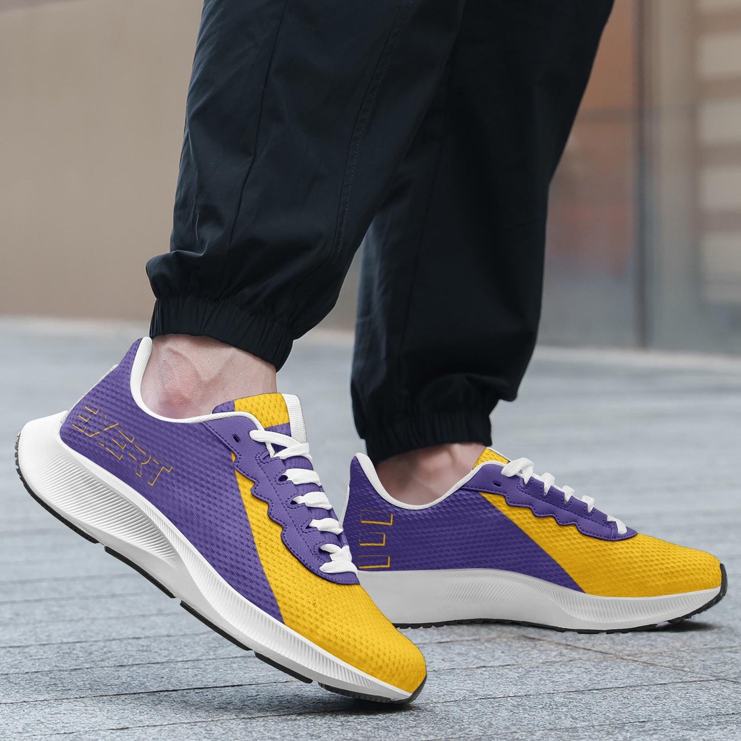 Purple and Gold Running Shoes Unisex Sizes