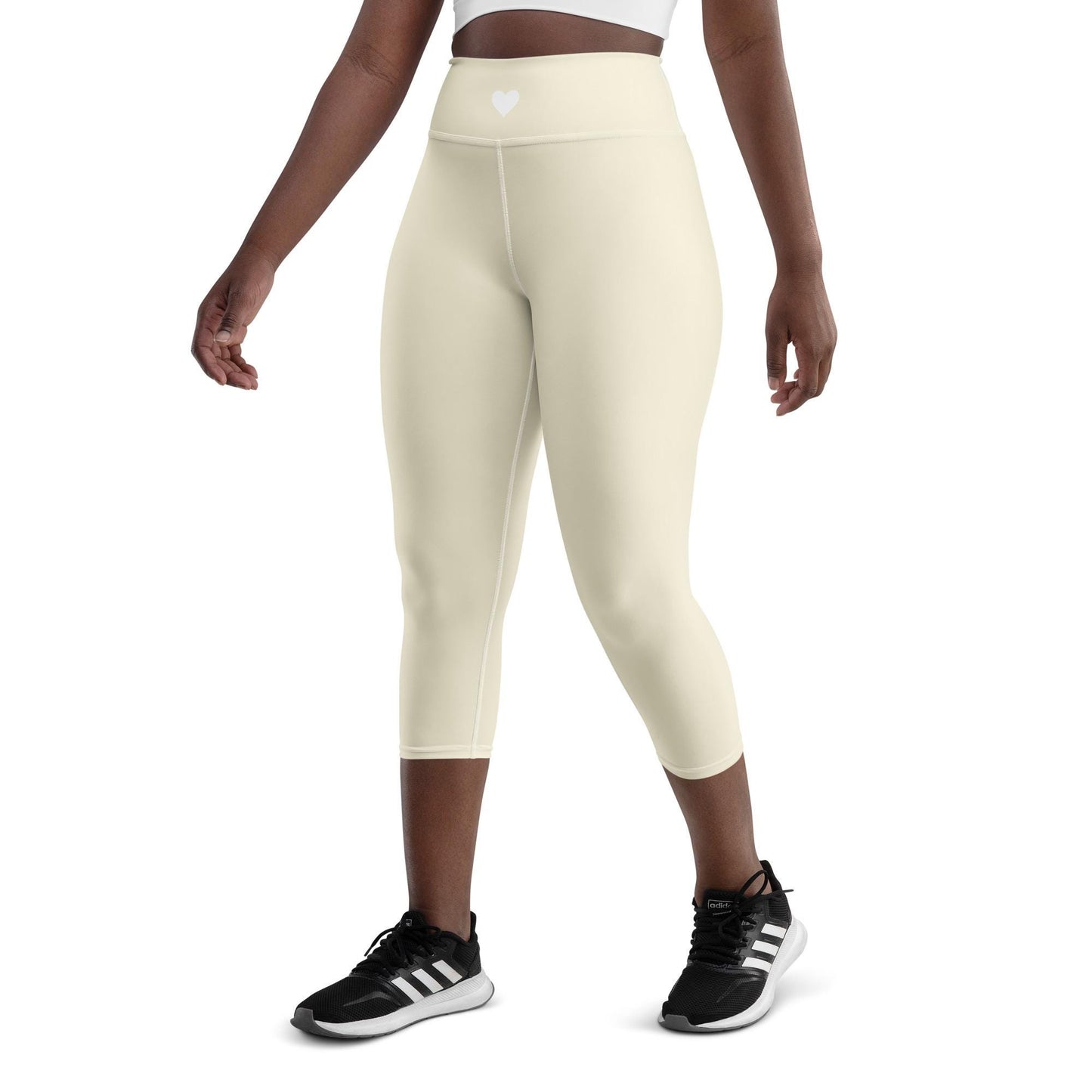 Cream Yoga Capri Leggings