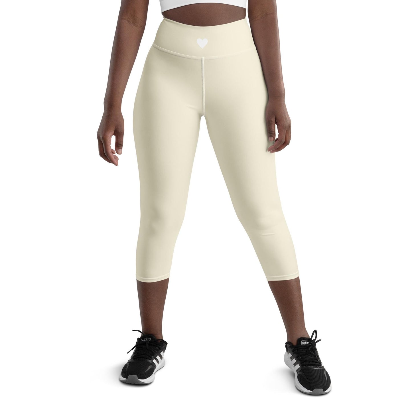 Cream Yoga Capri Leggings