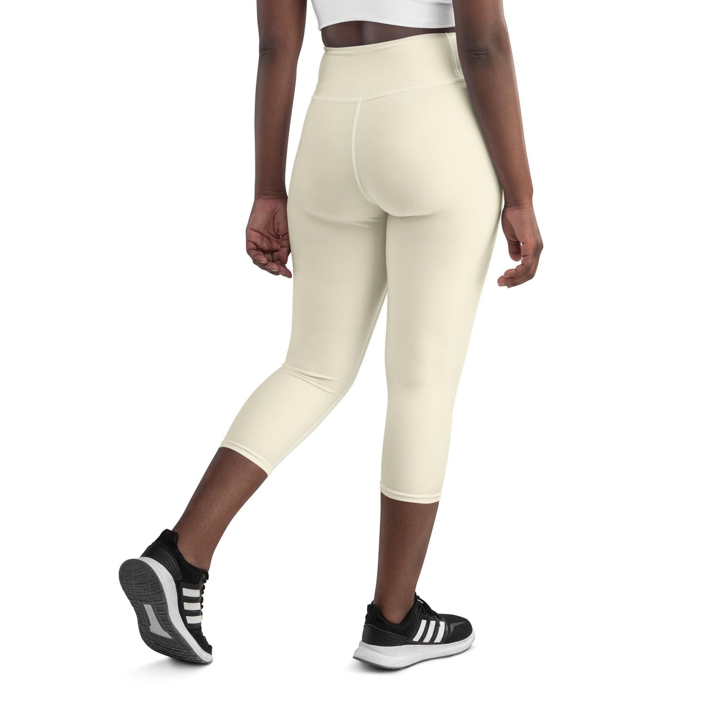 Cream Yoga Capri Leggings