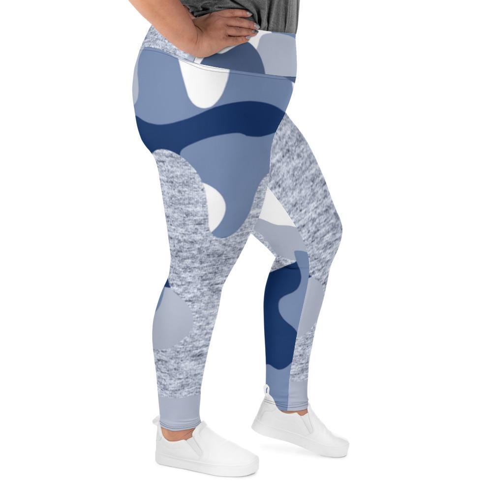 Blue Camo Plus Size Leggings
