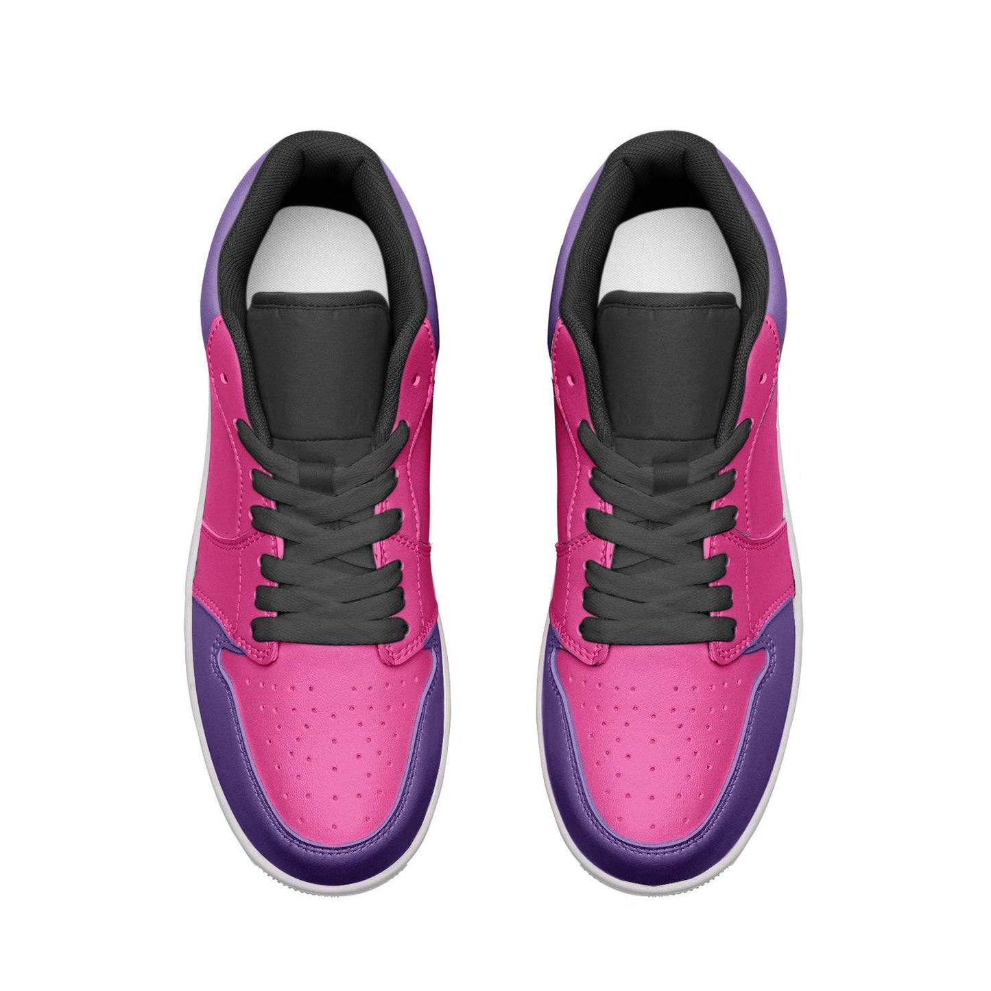 Unisex Low Top Leather Pink Sneakers