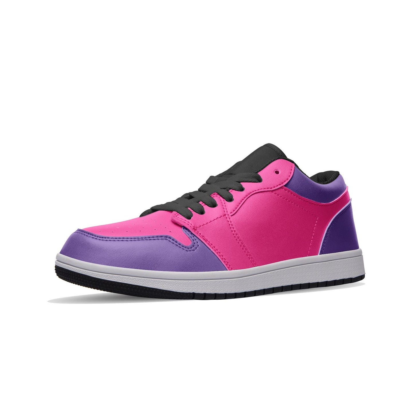 Unisex Low Top Leather Pink Sneakers