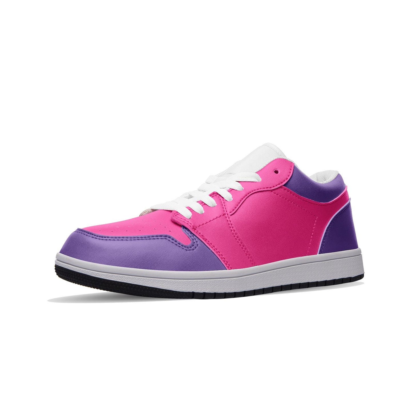 Unisex Low Top Leather Pink Sneakers