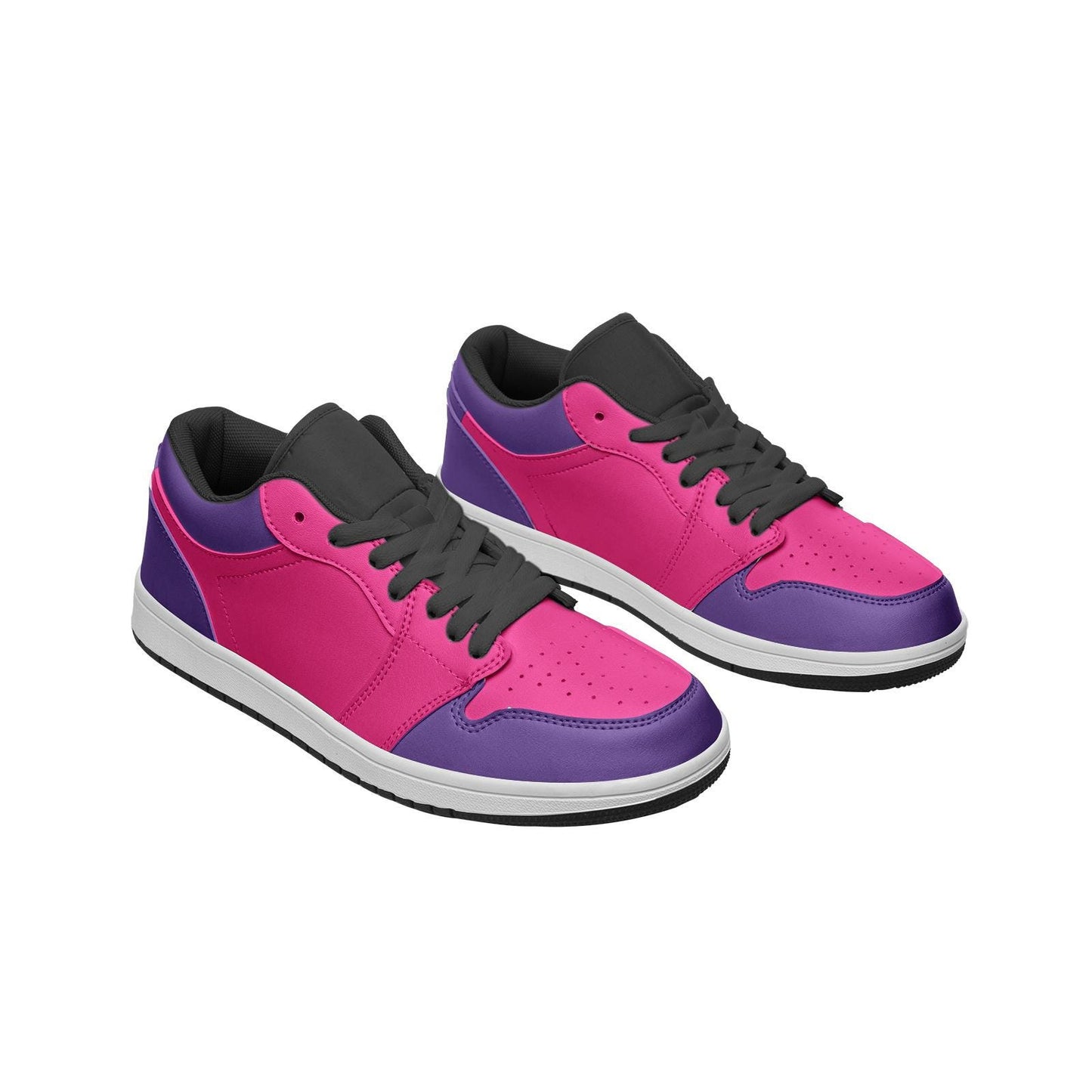 Unisex Low Top Leather Pink Sneakers