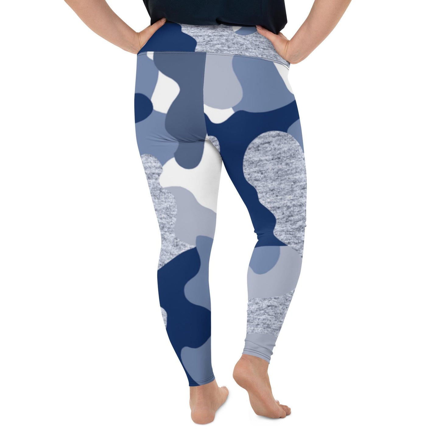 Blue Camo Plus Size Leggings