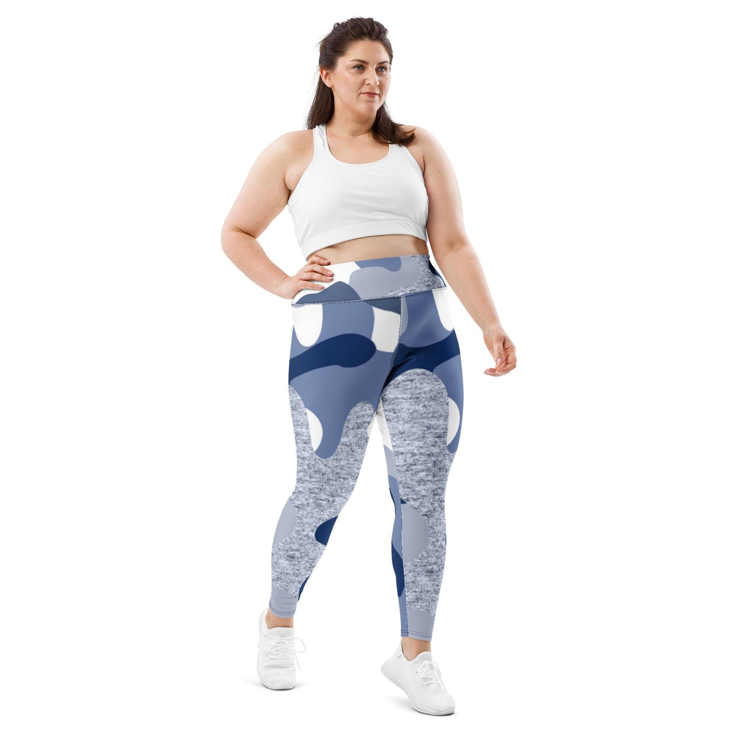 Blue Camo Plus Size Leggings