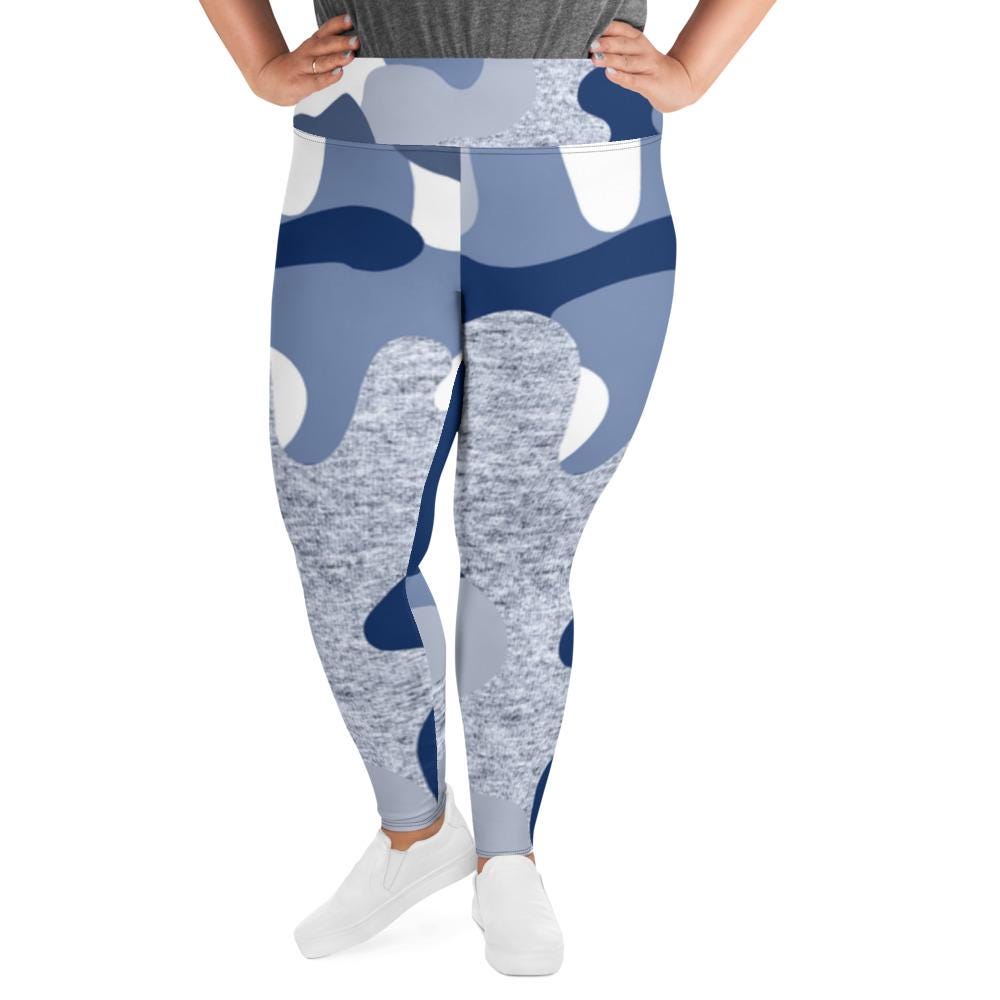 Blue Camo Plus Size Leggings