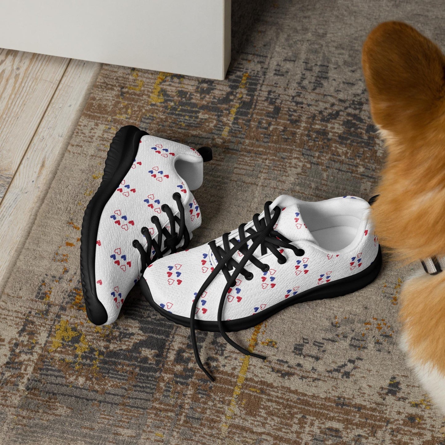Womens white sneakers with hearts