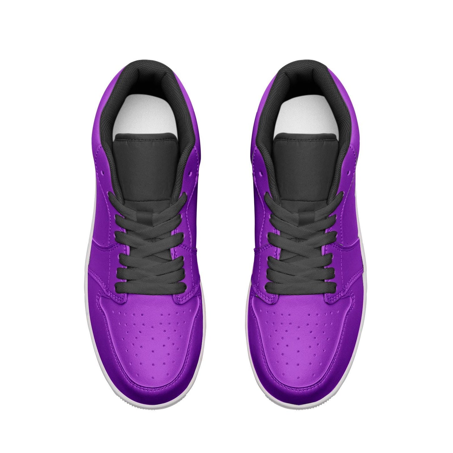 Purple Sneakers Unisex Low Top Leather Sneakers