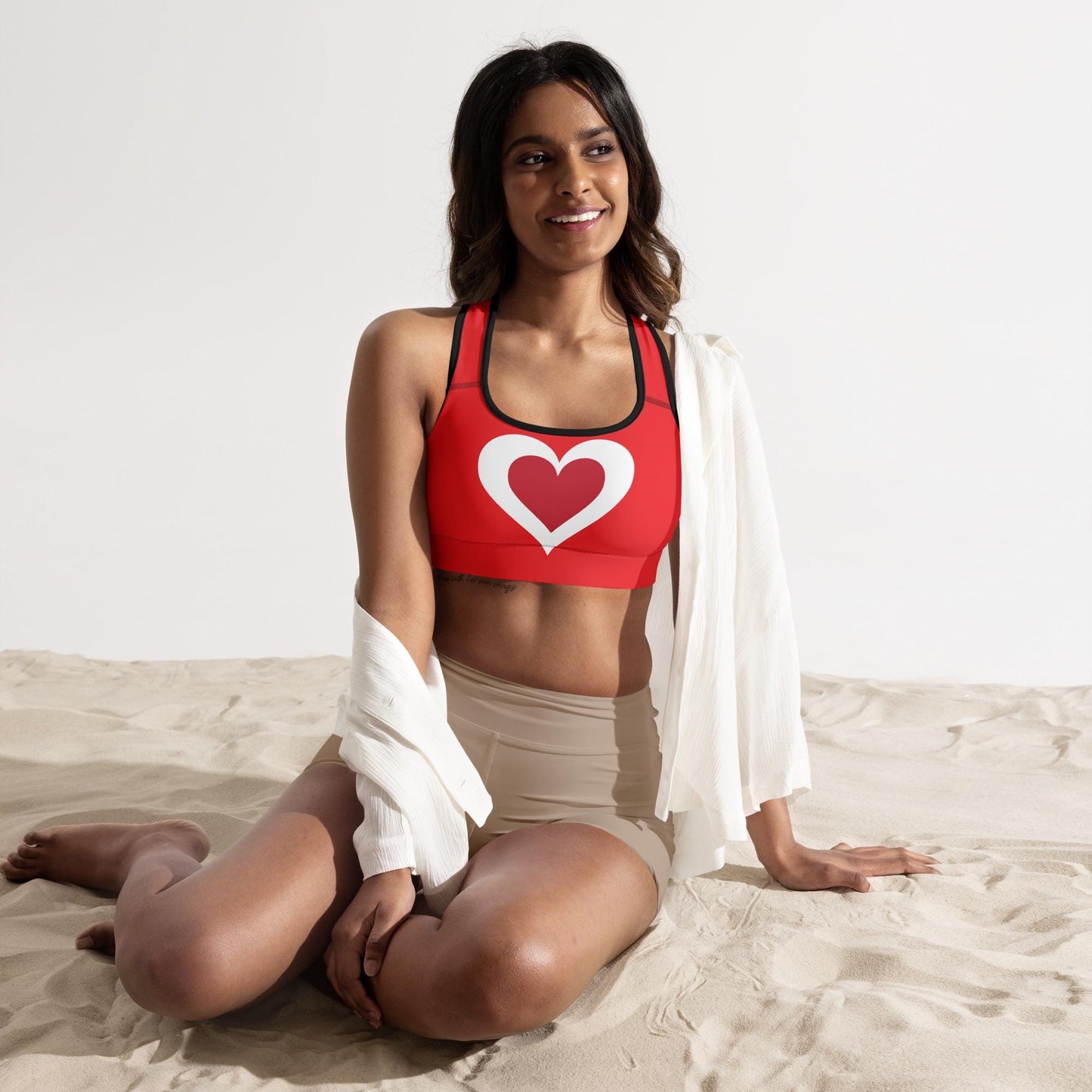 Padded Red Sports Bras