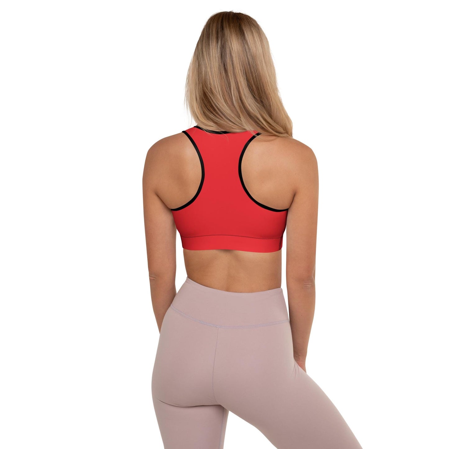 Padded Red Sports Bras