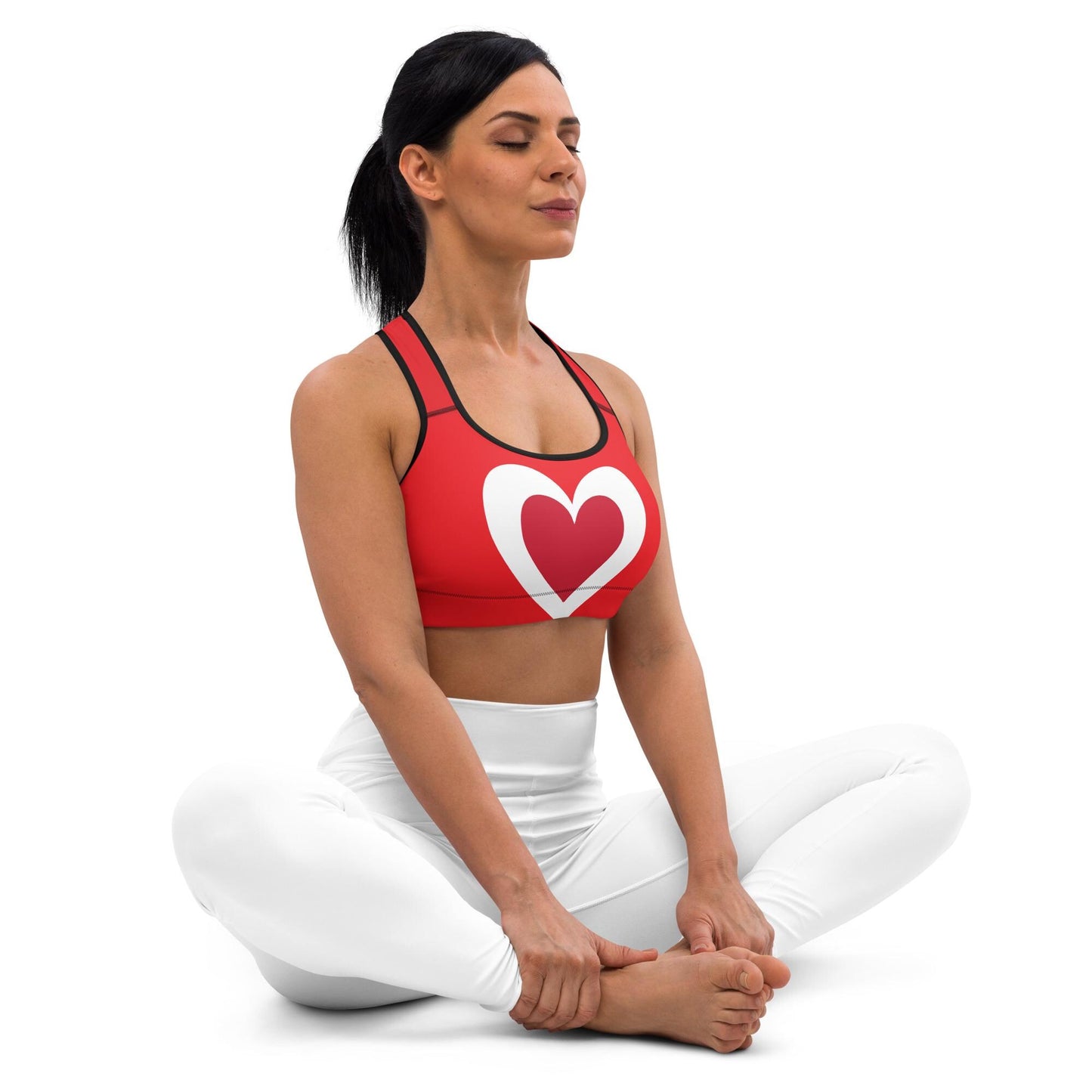 Padded Red Sports Bras