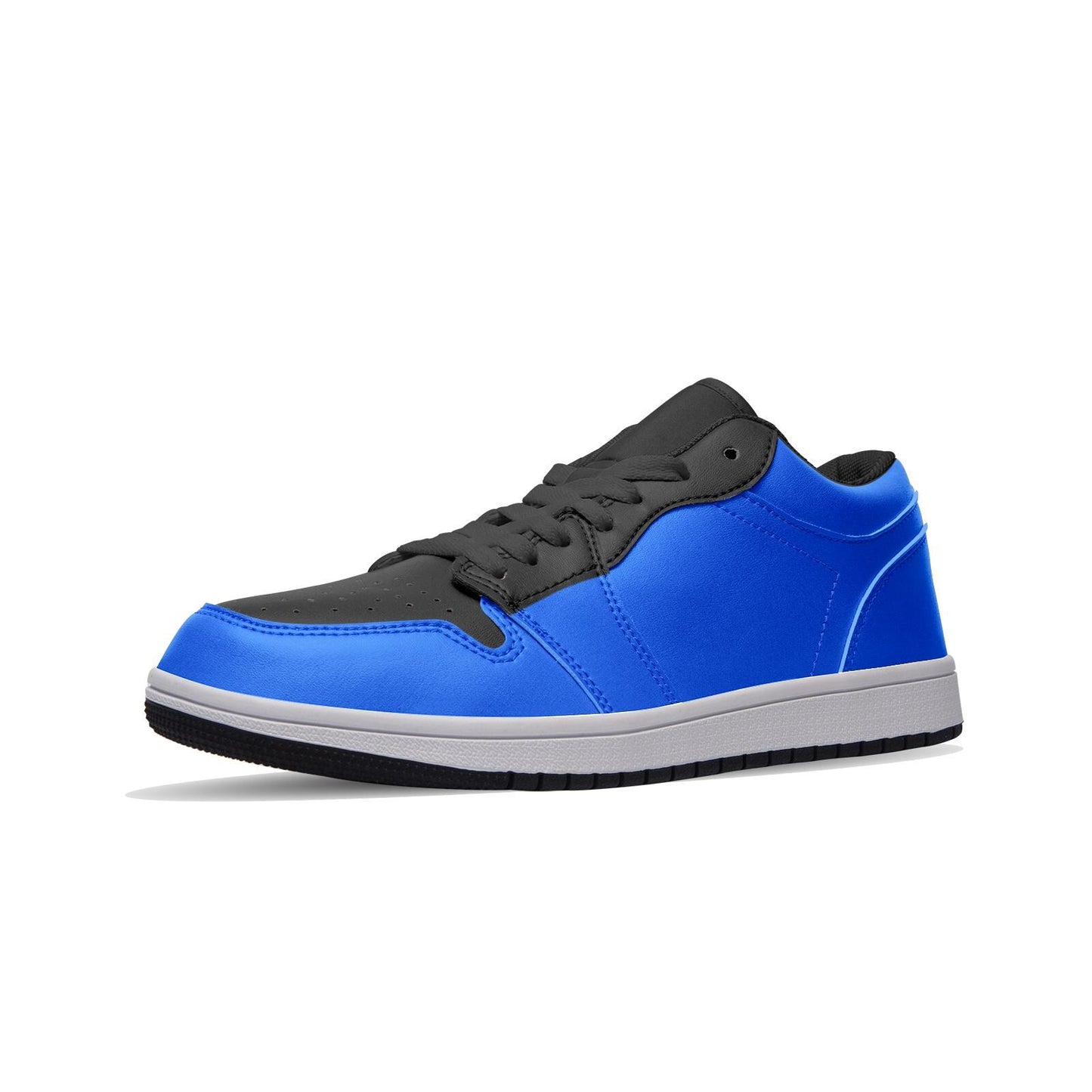 Blue Sneakers Unisex Low Top Leather