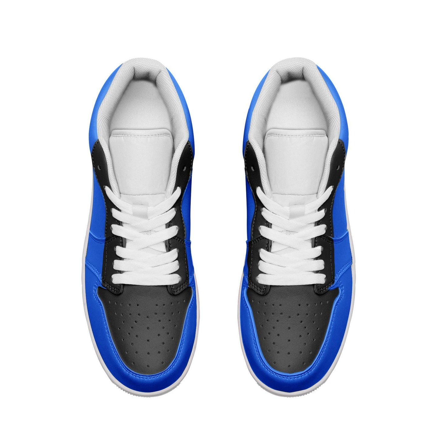 Blue Sneakers Unisex Low Top Leather