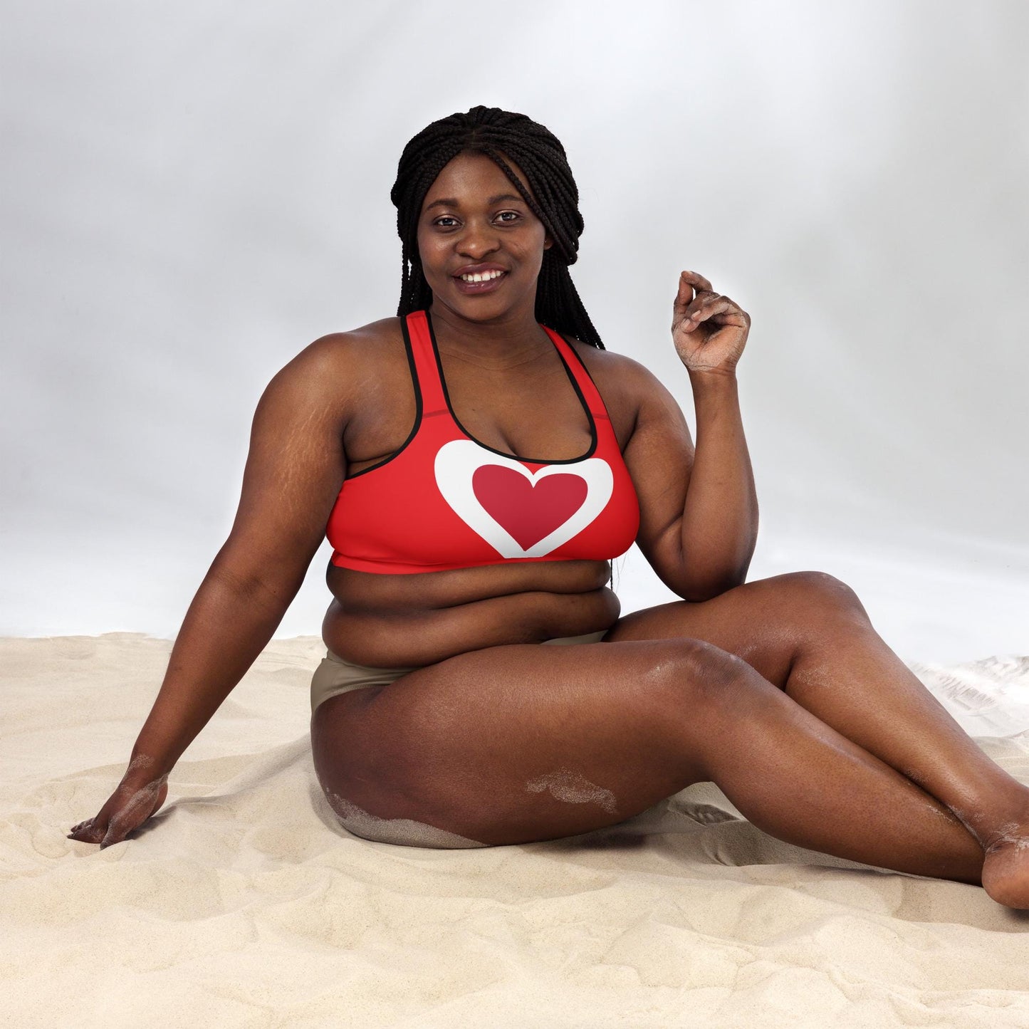 Padded Red Sports Bras