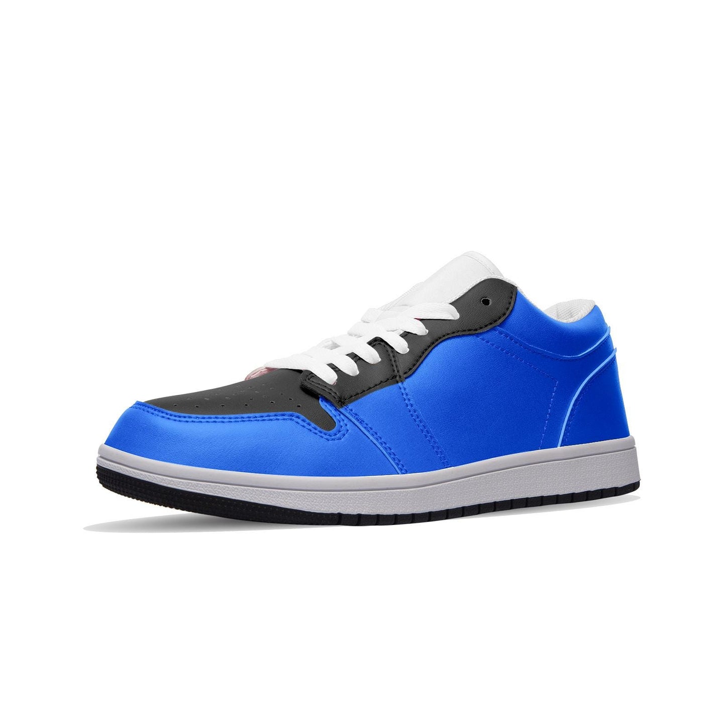 Blue Sneakers Unisex Low Top Leather