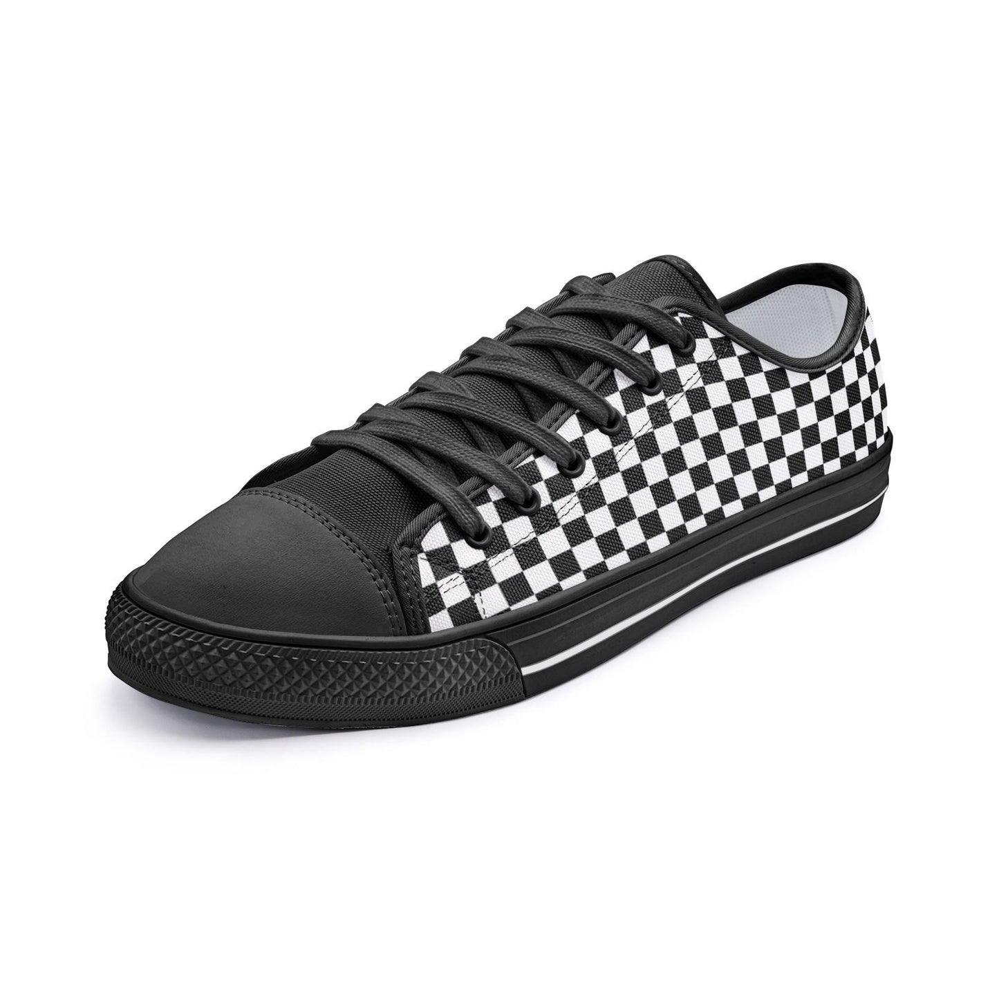 Black Sneakers Unisex Low Top Canvas Black Shoes