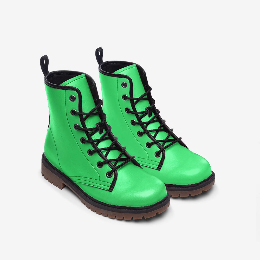 Casual Leather Lightweight Green boots MT