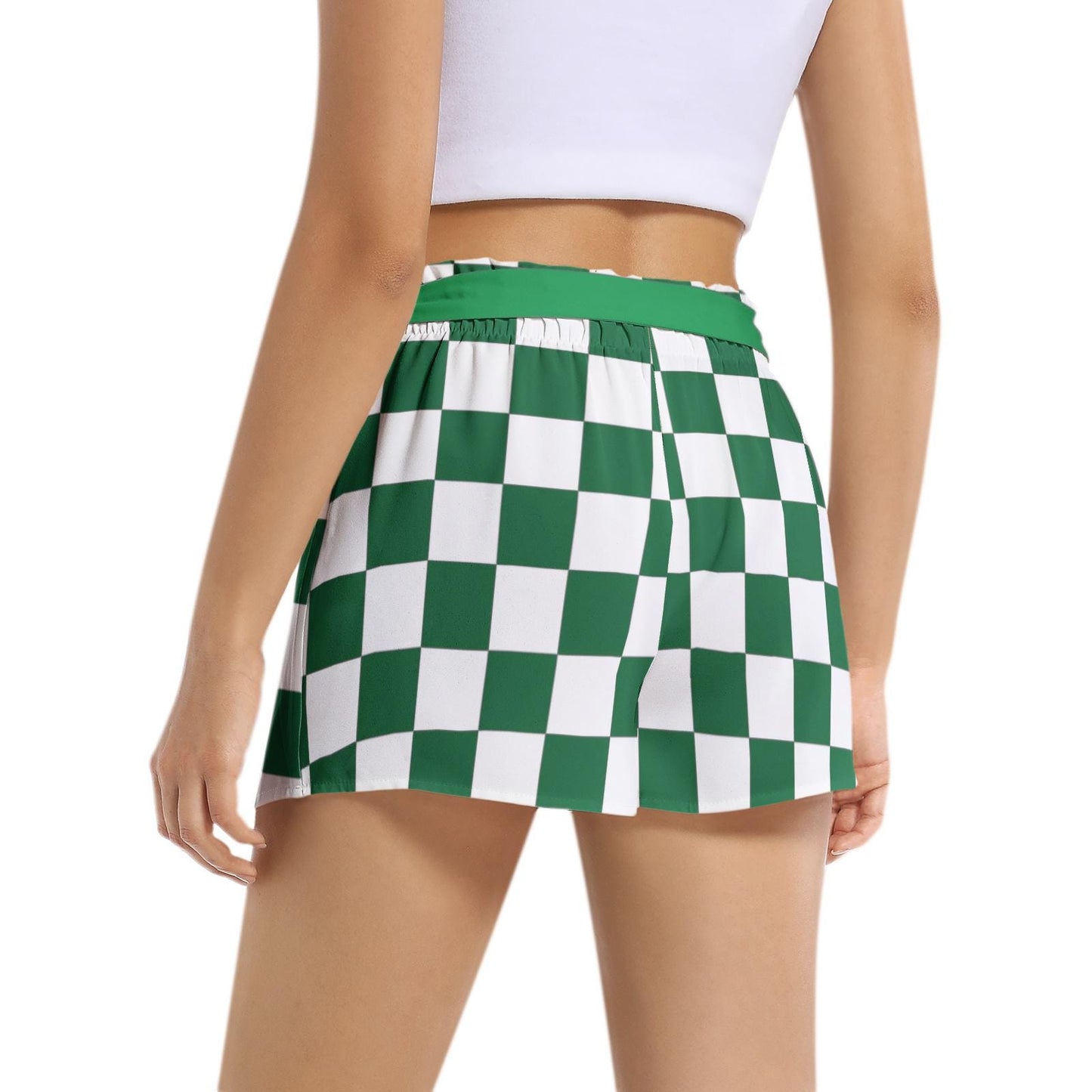 Green Shorts Women's Belted Short