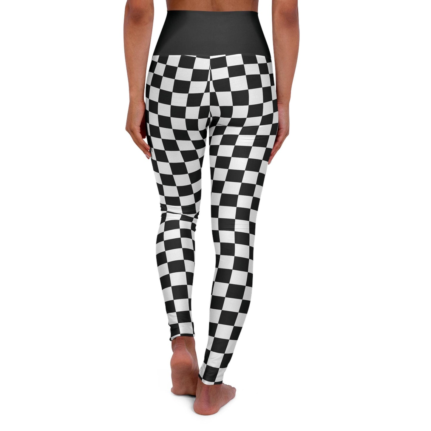 Checkerboard Yoga Leggings: High Waisted Activewear