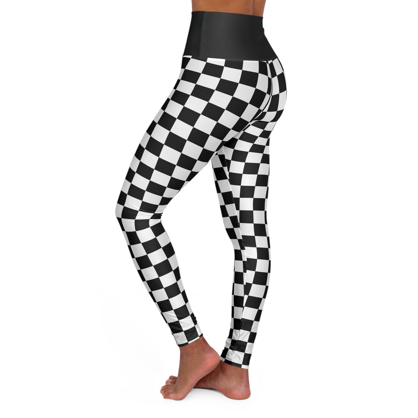 Checkerboard Yoga Leggings: High Waisted Activewear