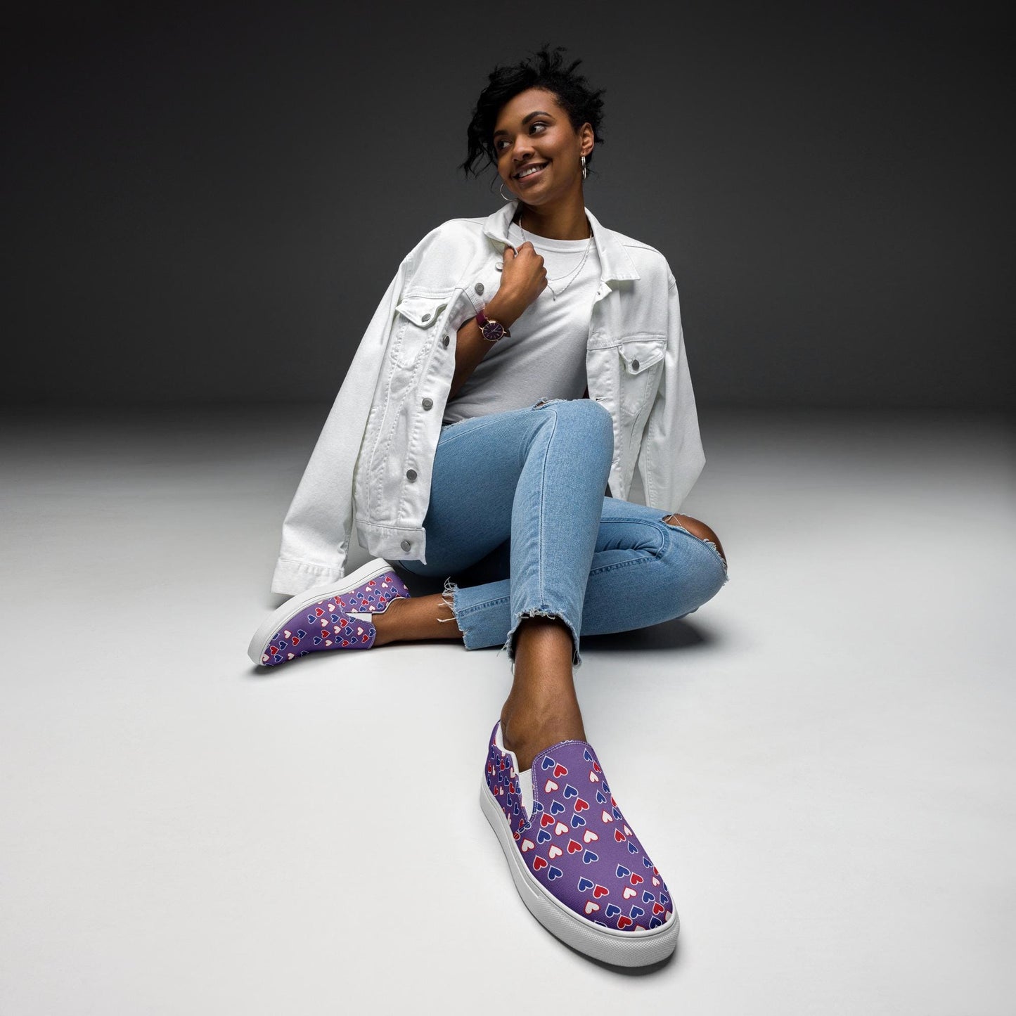 Womens slip-on canvas shoes