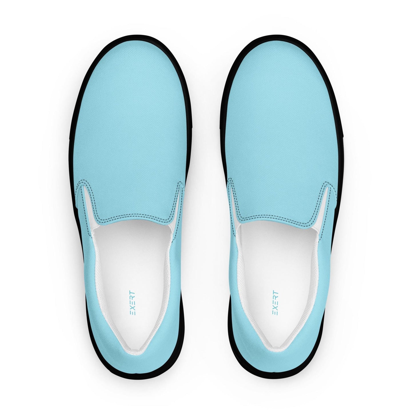 Womens blue slip-on canvas shoes