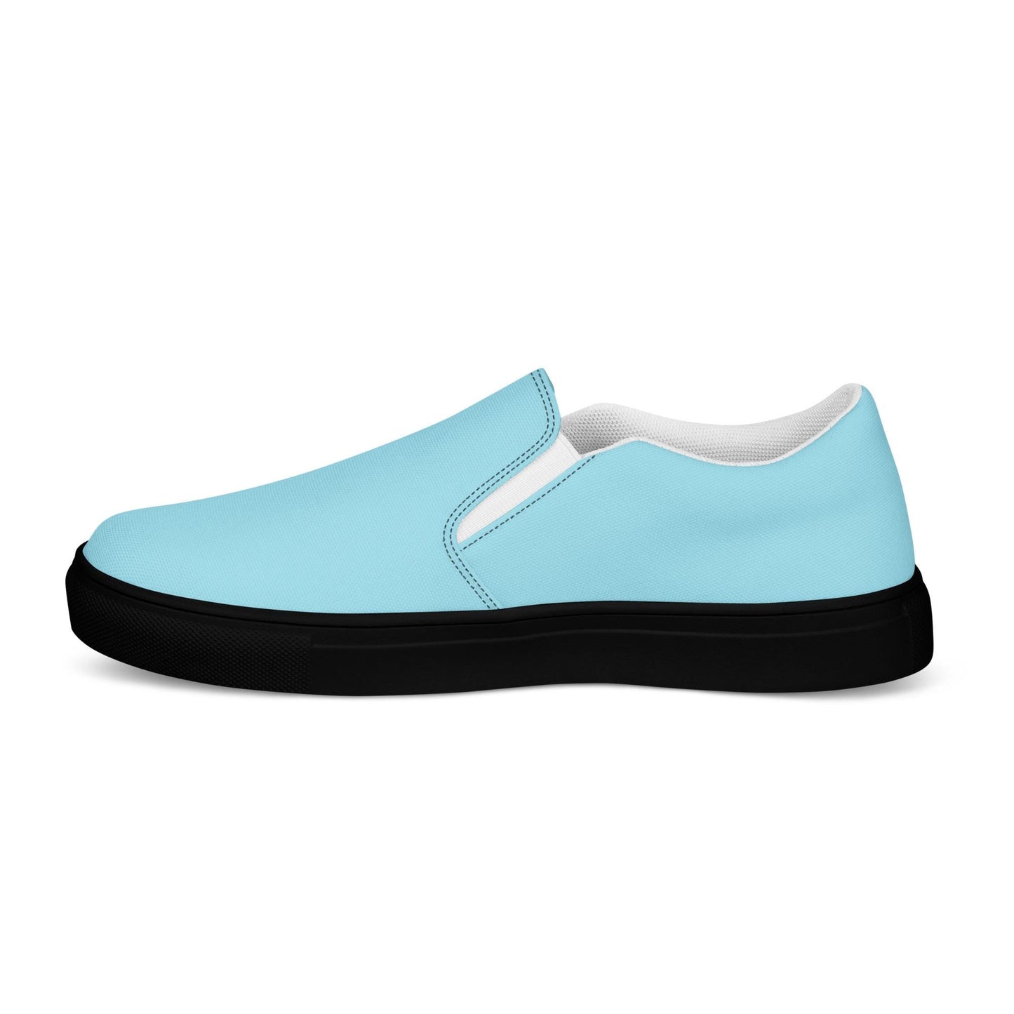Womens blue slip-on canvas shoes