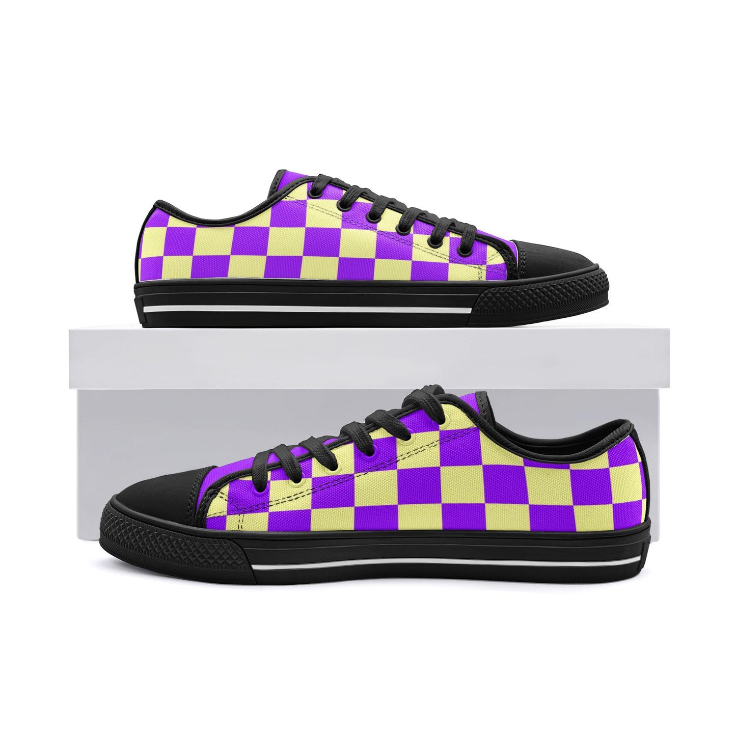 Purple Sneakers Unisex Low Top Canvas Shoes