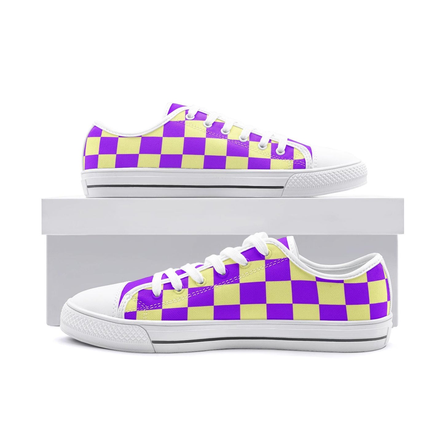 Purple Sneakers Unisex Low Top Canvas Shoes
