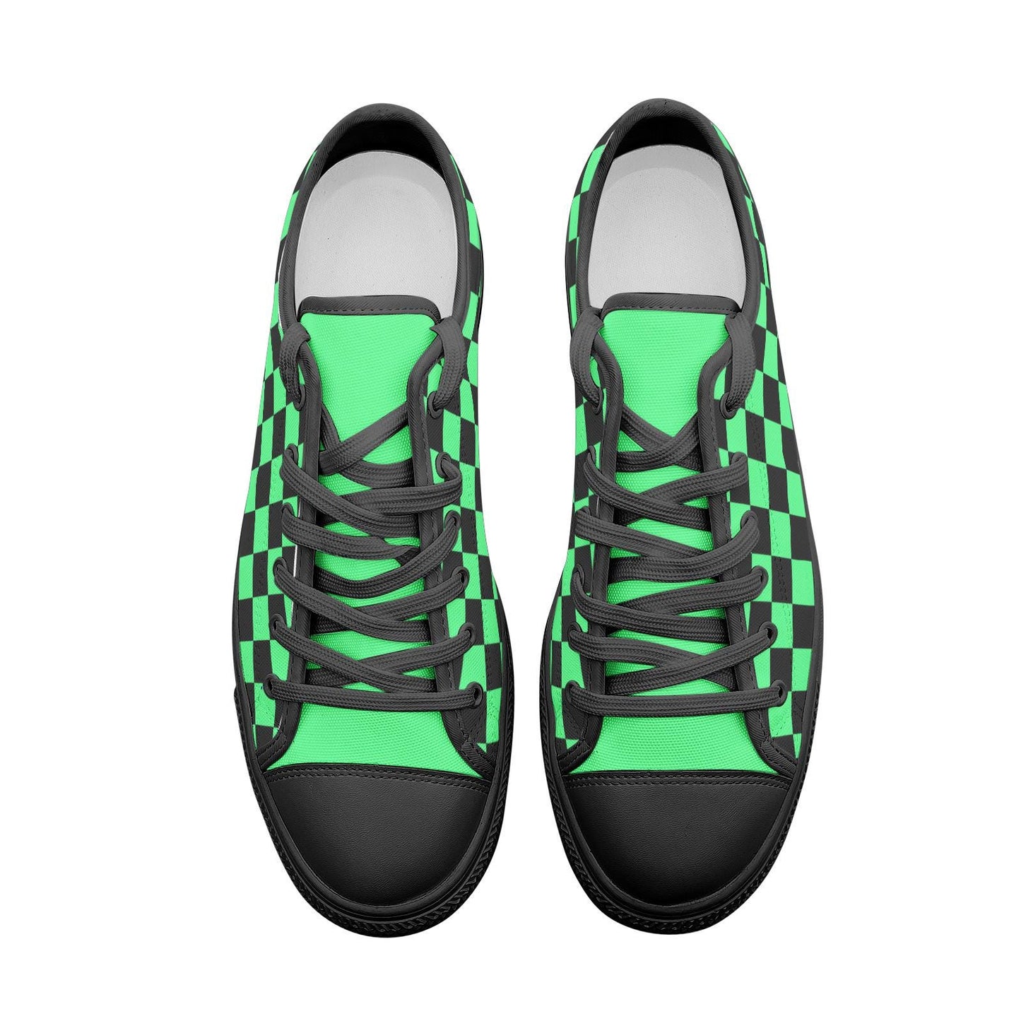 Green Sneakers Unisex Low Top Canvas Shoes