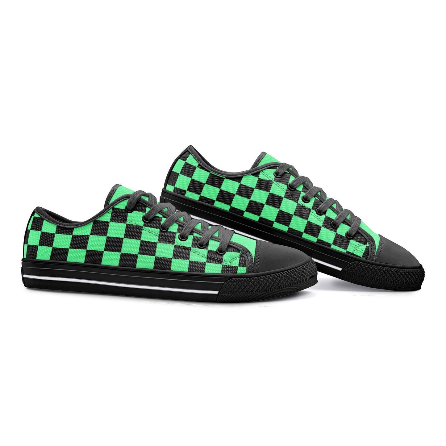 Green Sneakers Unisex Low Top Canvas Shoes