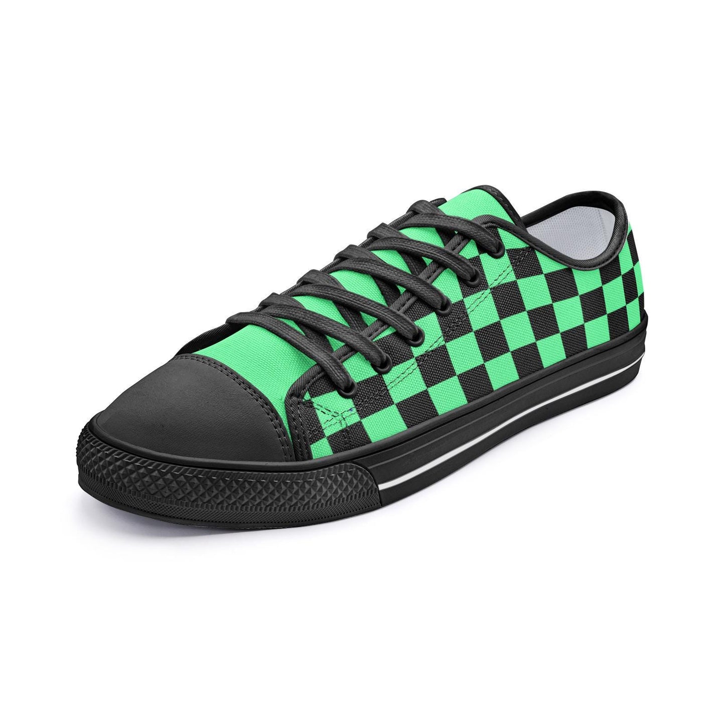 Green Sneakers Unisex Low Top Canvas Shoes