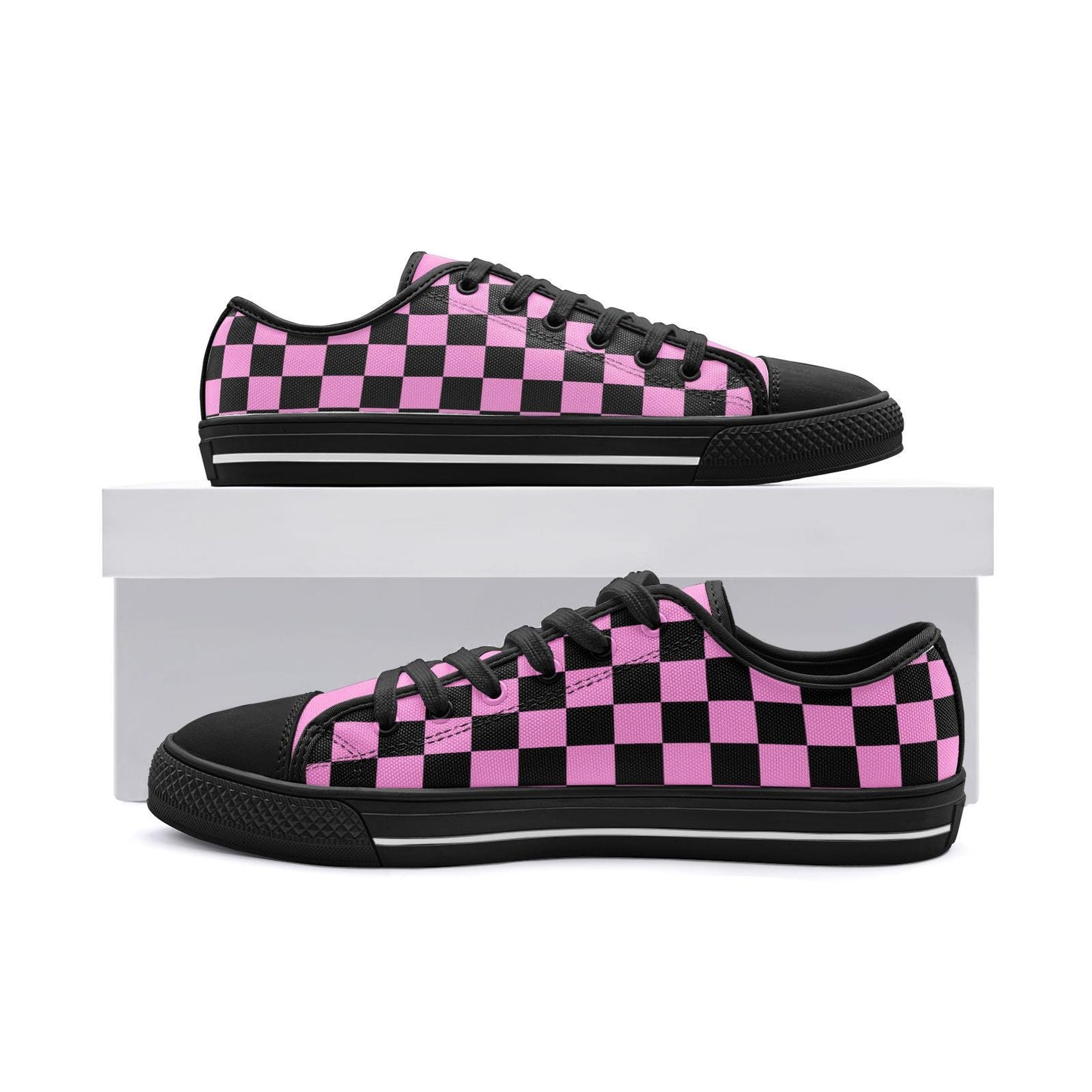 Pink Sneakers Unisex Low Top Canvas Shoes