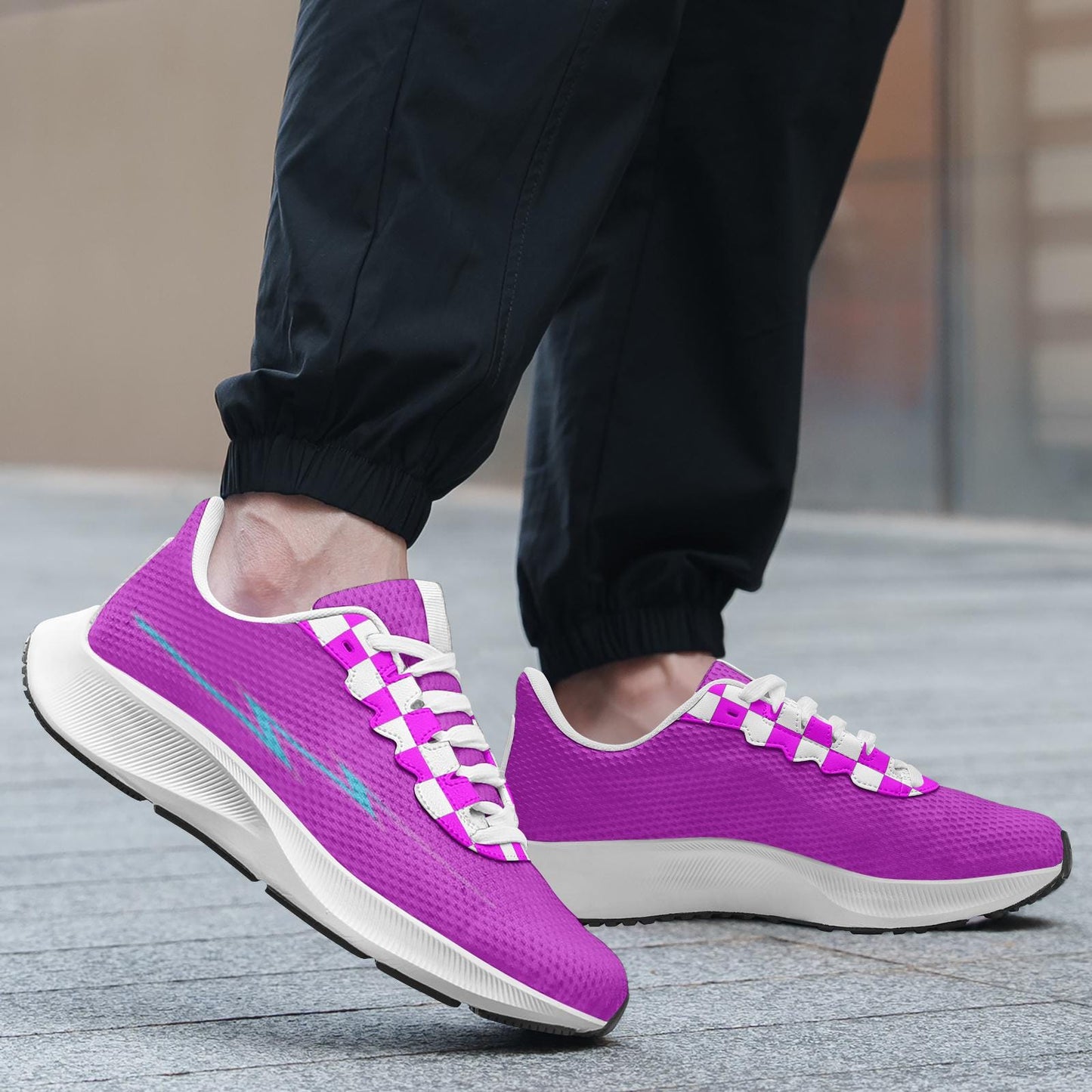 Purple Sneakers Unisex Mesh Tech Performance Running Shoes