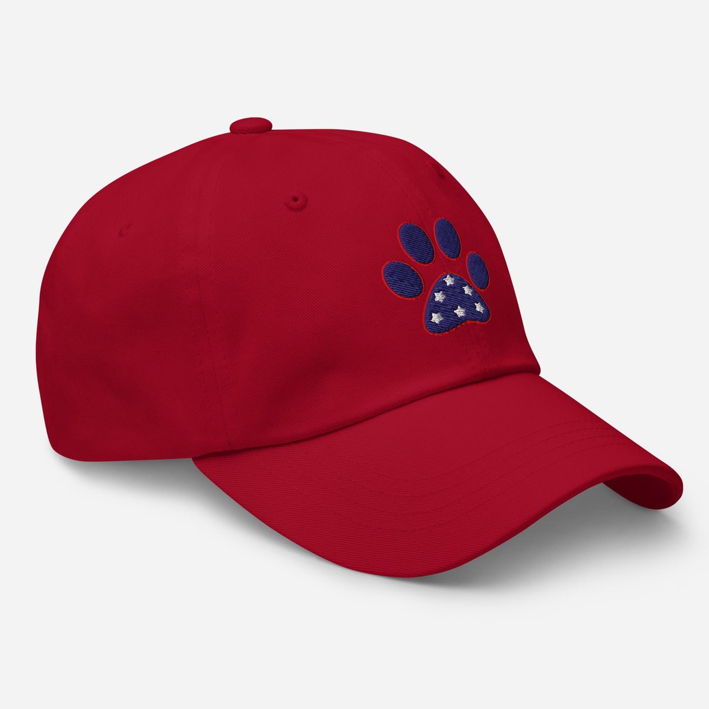 Patriotic Paw Print Hat: Camo Dad Hat