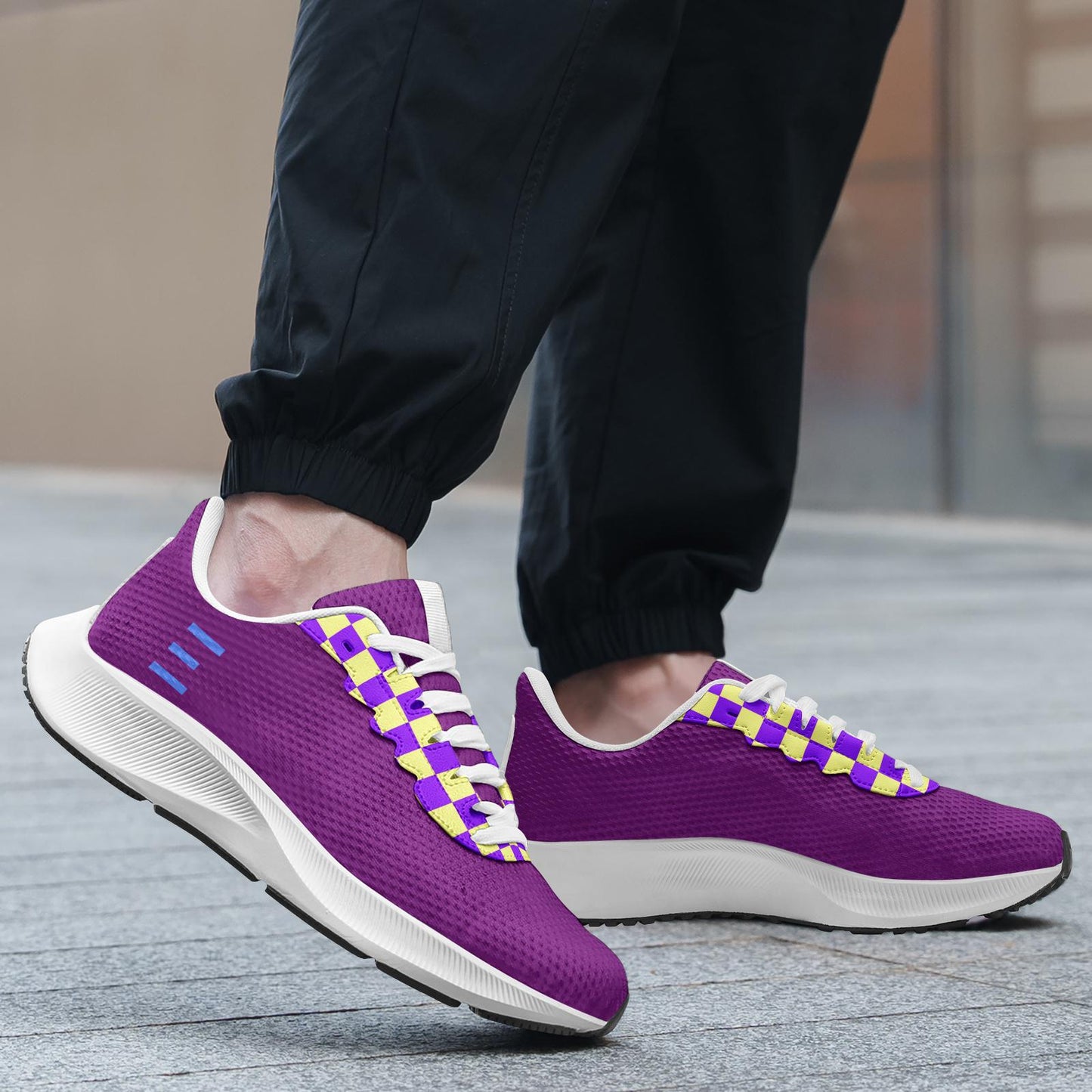 Purple Sneakers Unisex Mesh Tech Performance Running Shoes