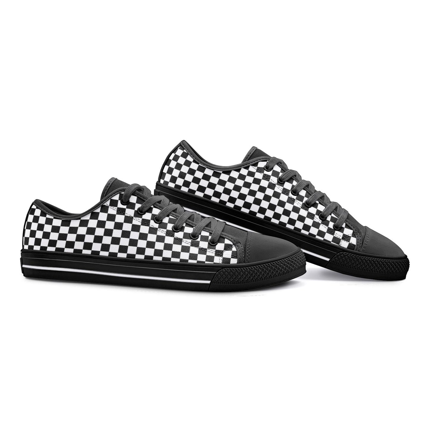 Black Sneakers Unisex Low Top Canvas Black Shoes