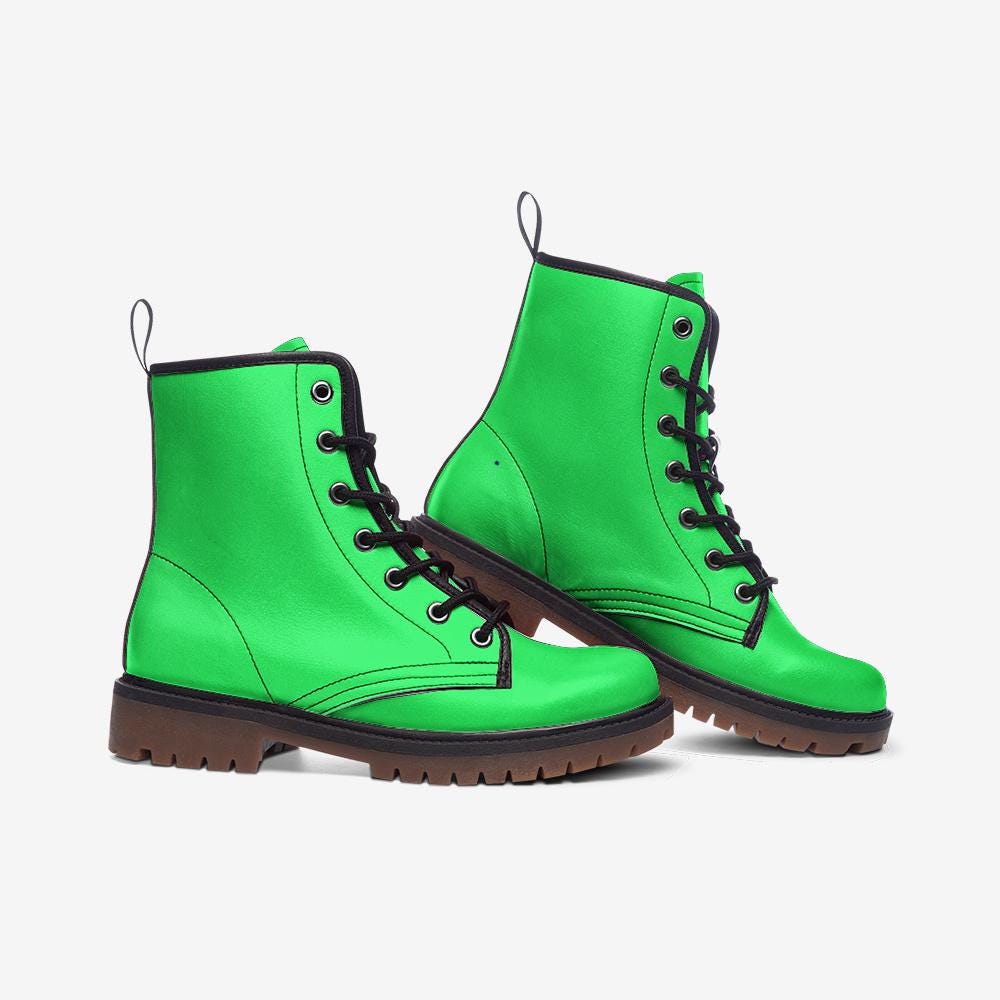 Casual Leather Lightweight Green boots MT