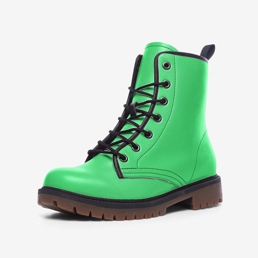 Casual Leather Lightweight Green boots MT