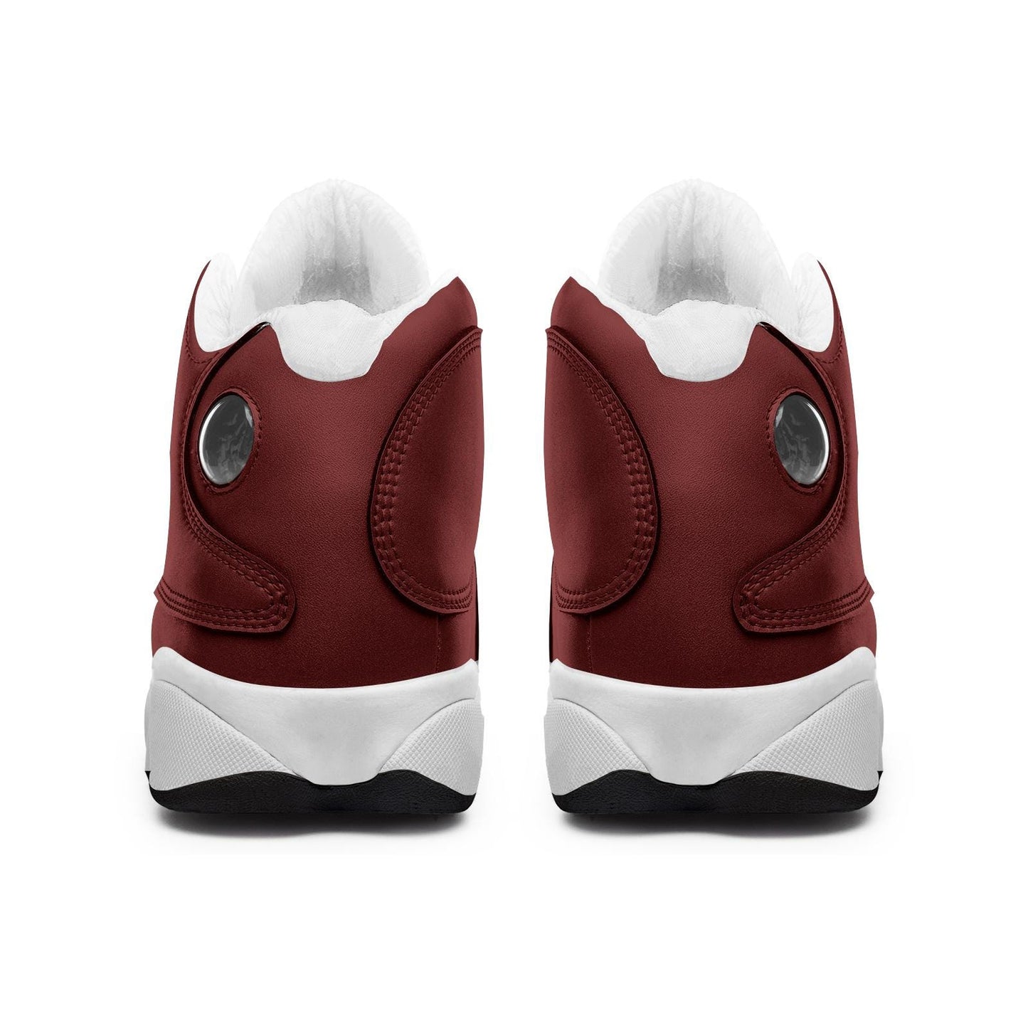 Burgundy Shoes Unisex High Top Leather Sneakers