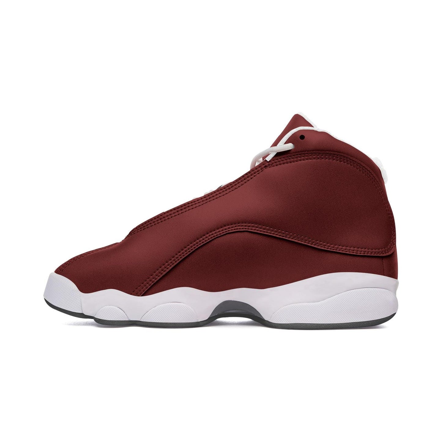 Burgundy Shoes Unisex High Top Leather Sneakers