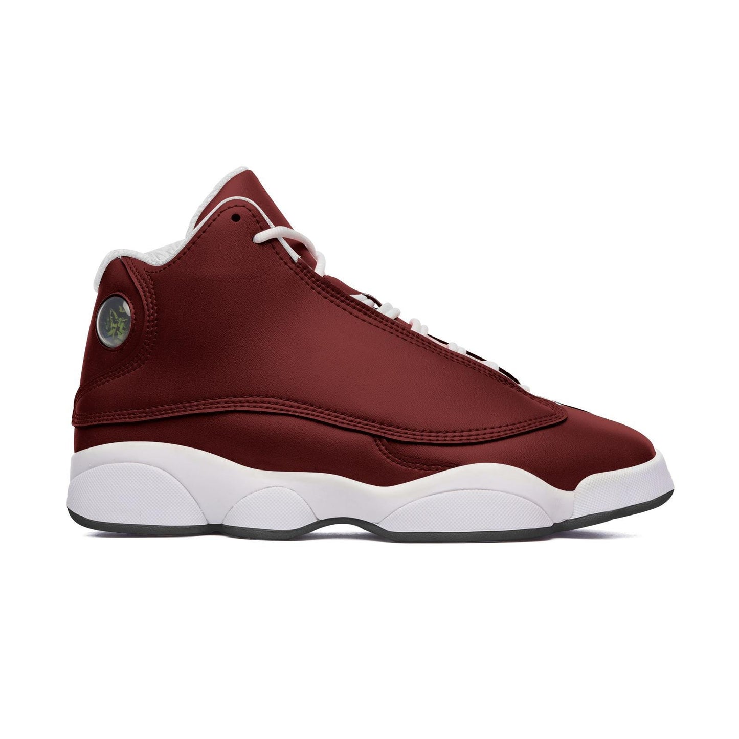 Burgundy Shoes Unisex High Top Leather Sneakers