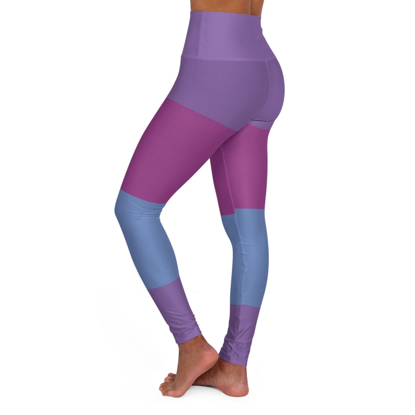 High Waisted Purple Yoga Leggings: Activewear Fitness Pants